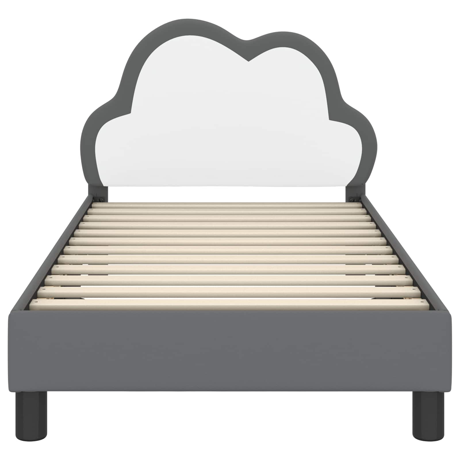 Σκελετός Κρεβατιού με κεφαλάρι Ανοιχτό γκρι 80 x 160 cm PU - Pakobazaar