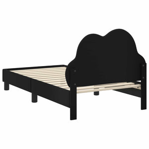 Σκελετός Κρεβατιού με κεφαλάρι Μαύρο 80 x 160 cm PU - Pakobazaar