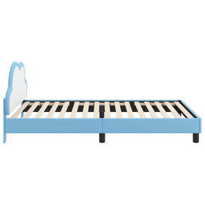 Σκελετός Κρεβατιού με κεφαλάρι Μπλε 80 x 200 cm PU - Pakobazaar