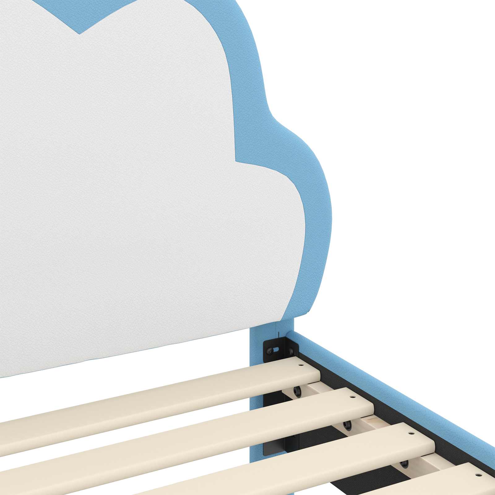 Σκελετός Κρεβατιού με κεφαλάρι Μπλε 90 x 200 cm PU - Pakobazaar