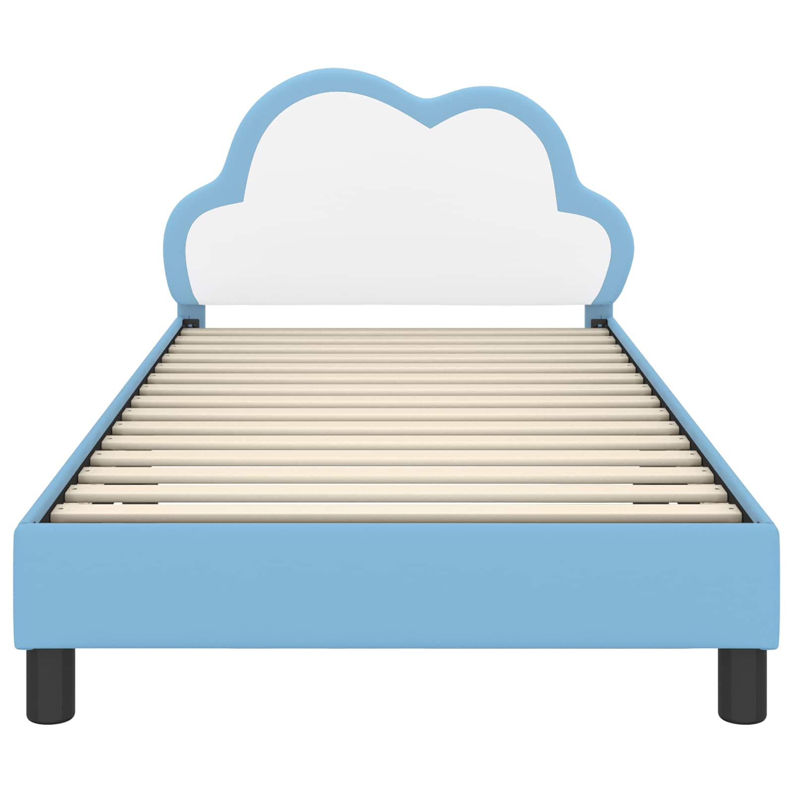 Σκελετός Κρεβατιού με κεφαλάρι Μπλε 90 x 200 cm PU - Pakobazaar