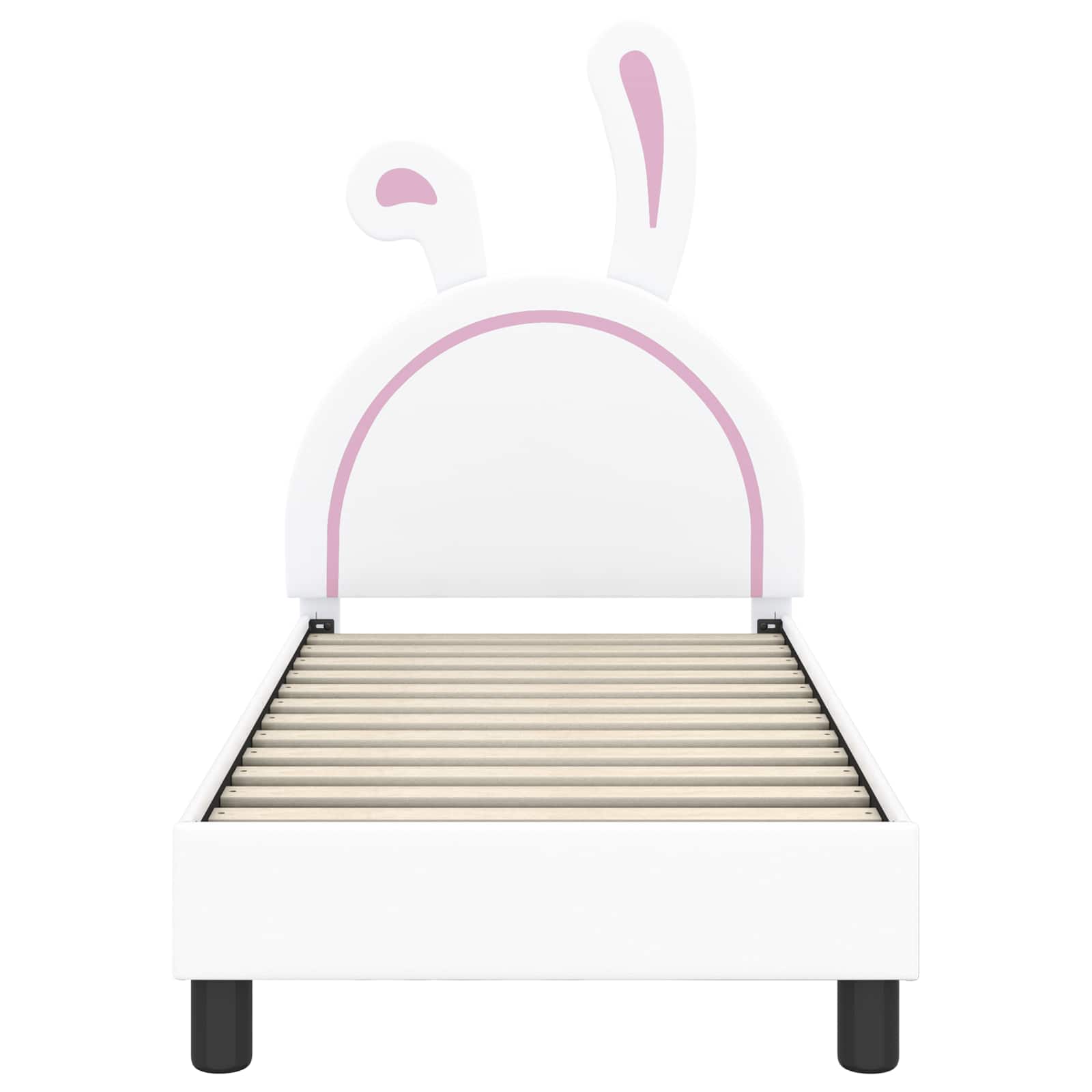Κρεβατική βάση για παιδιά με προσκέφαλο Λευκό 70 x 140 cm PU - Pakobazaar