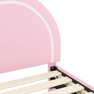 Κρεβάτι Παιδικής Κρεβατοκάμαρας με Κεφαλάκι Ροζ 90 x 190 cm PU - Pakobazaar