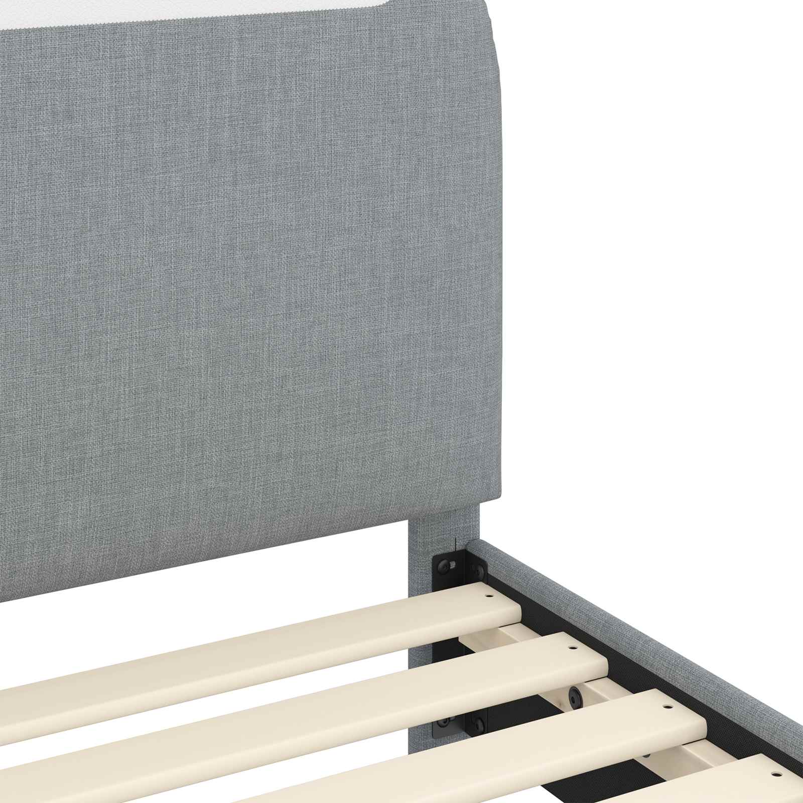 Κρεβάτι Παιδικής Κρεβατοκάμαρας με Κεφαλάκι Ανοιχτό γκρι ύφασμα - Pakobazaar