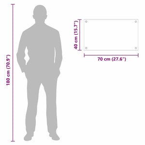 Πίσω Πάνελ Κουζίνας Λευκό 70 x 40 cm σκληρυμένο γυαλί - Pakobazaar