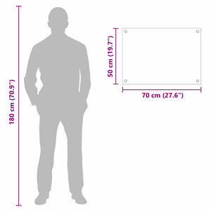Πίσω Πάνελ Κουζίνας Λευκό 70 x 50 cm σκληρυμένο γυαλί - Pakobazaar