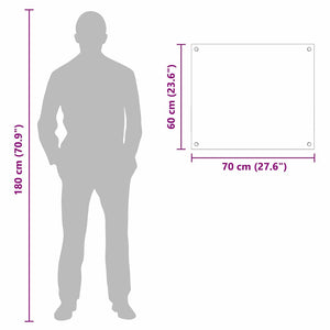 Πίσω Πάνελ Κουζίνας Λευκό 70 x 60 cm σκληρυμένο γυαλί - Pakobazaar