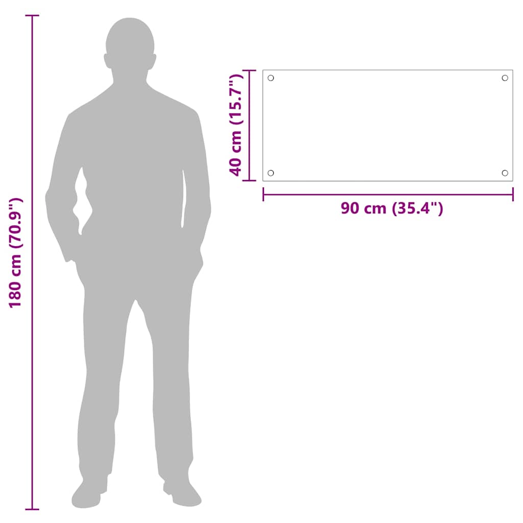 Πίσω Πάνελ Κουζίνας Λευκό 90 x 40 cm σκληρυμένο γυαλί