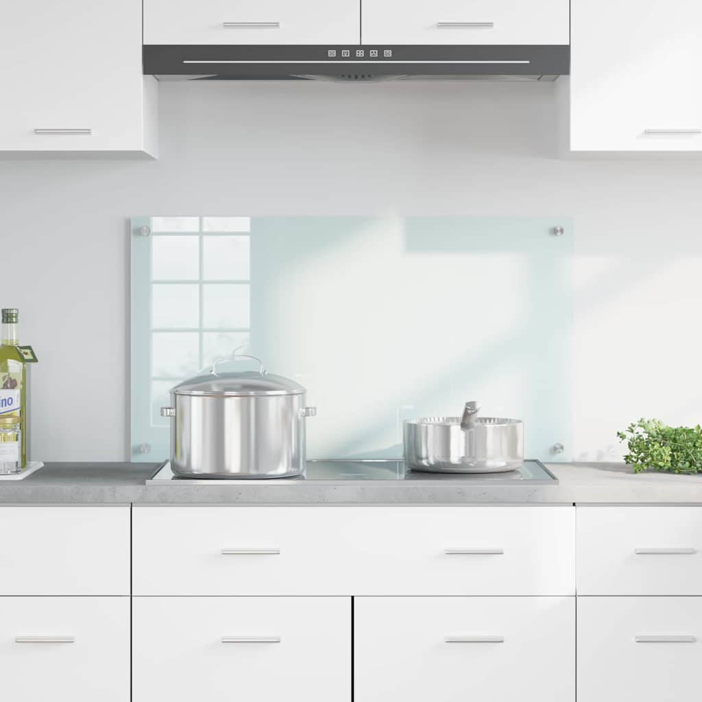 Πίσω Πάνελ Κουζίνας Λευκό 90 x 50 cm σκληρυμένο γυαλί