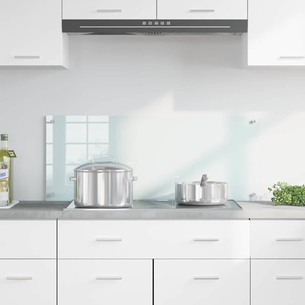 Πίσω Πάνελ Κουζίνας Λευκό 100 x 40 cm σκληρυμένο γυαλί