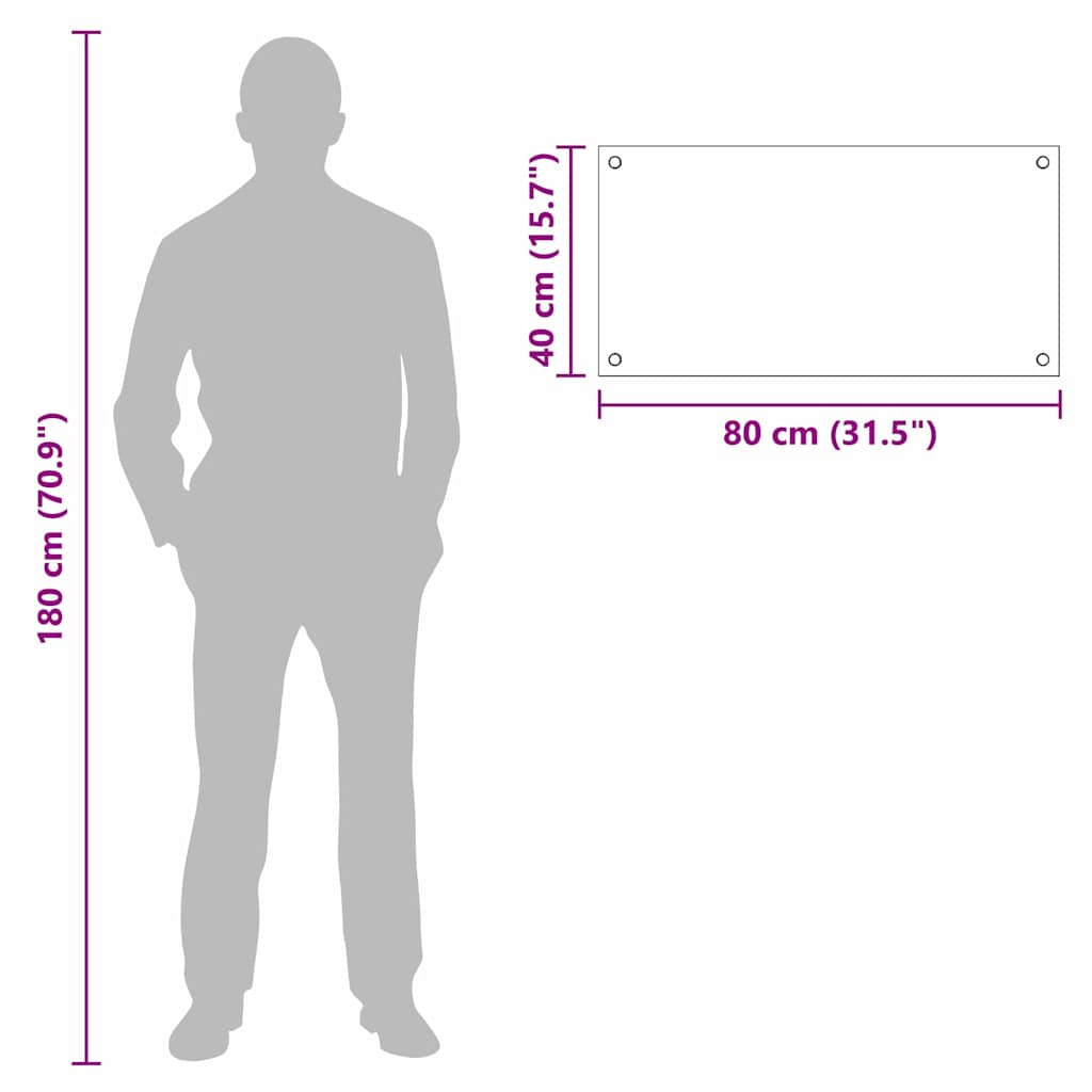Πίσω Πάνελ Κουζίνας Μαύρο 80 x 40 cm σκληρυμένο γυαλί - Pakobazaar