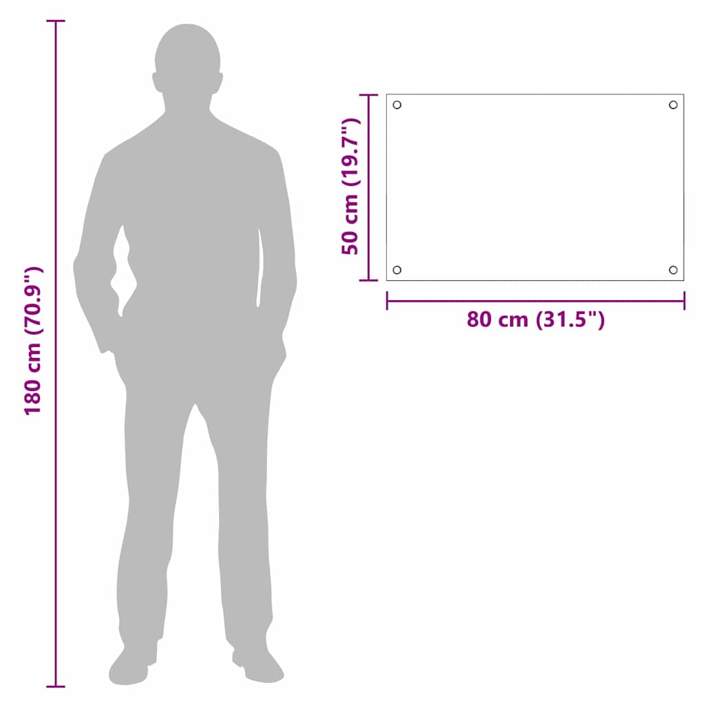 Πίσω Πάνελ Κουζίνας Μαύρο 80 x 50 cm σκληρυμένο γυαλί