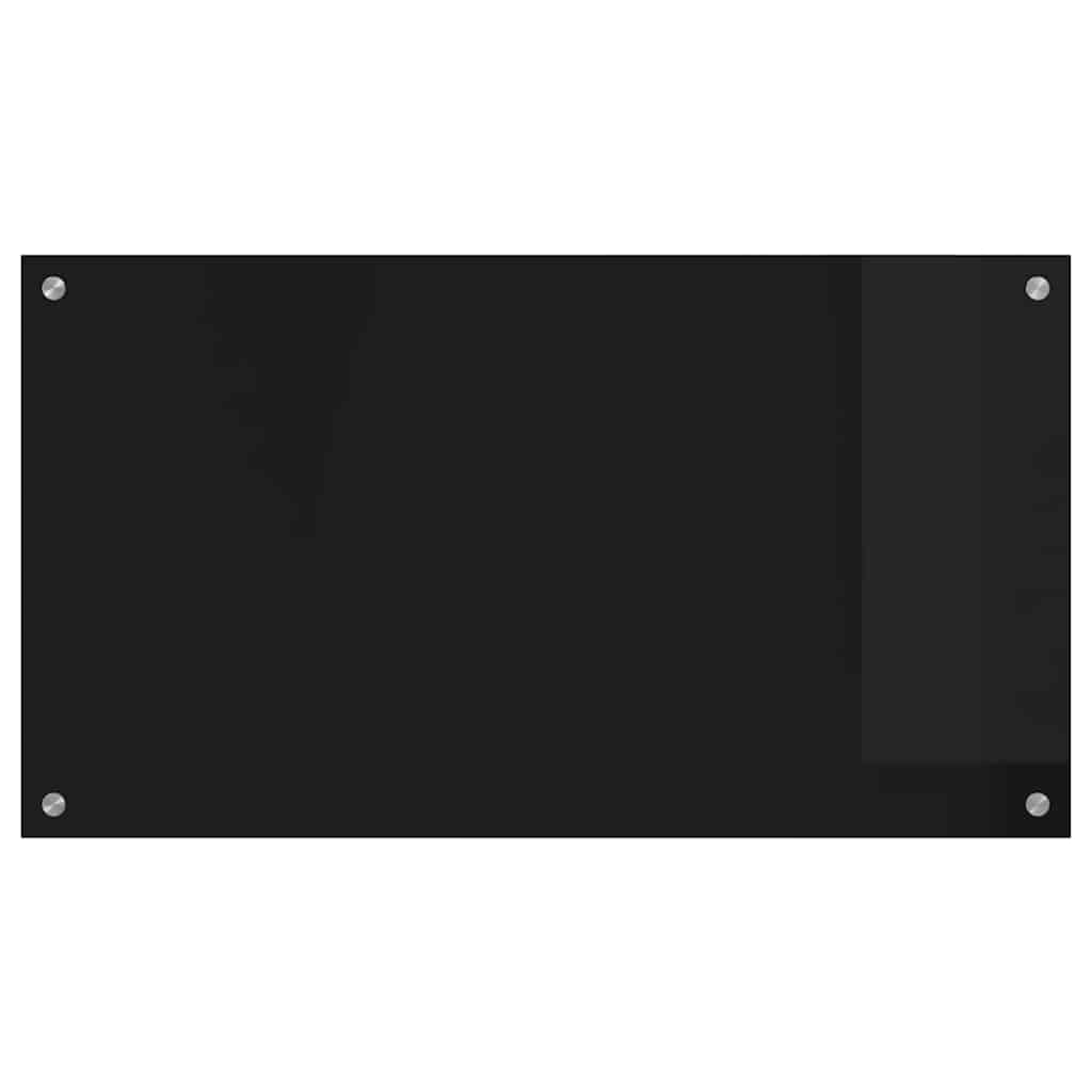 Πίσω Πάνελ Κουζίνας Μαύρο 90 x 50 cm σκληρυμένο γυαλί - Pakobazaar