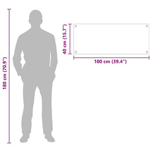 Πίσω Πάνελ Κουζίνας Μαύρο 100 x 40 cm σκληρυμένο γυαλί - Pakobazaar