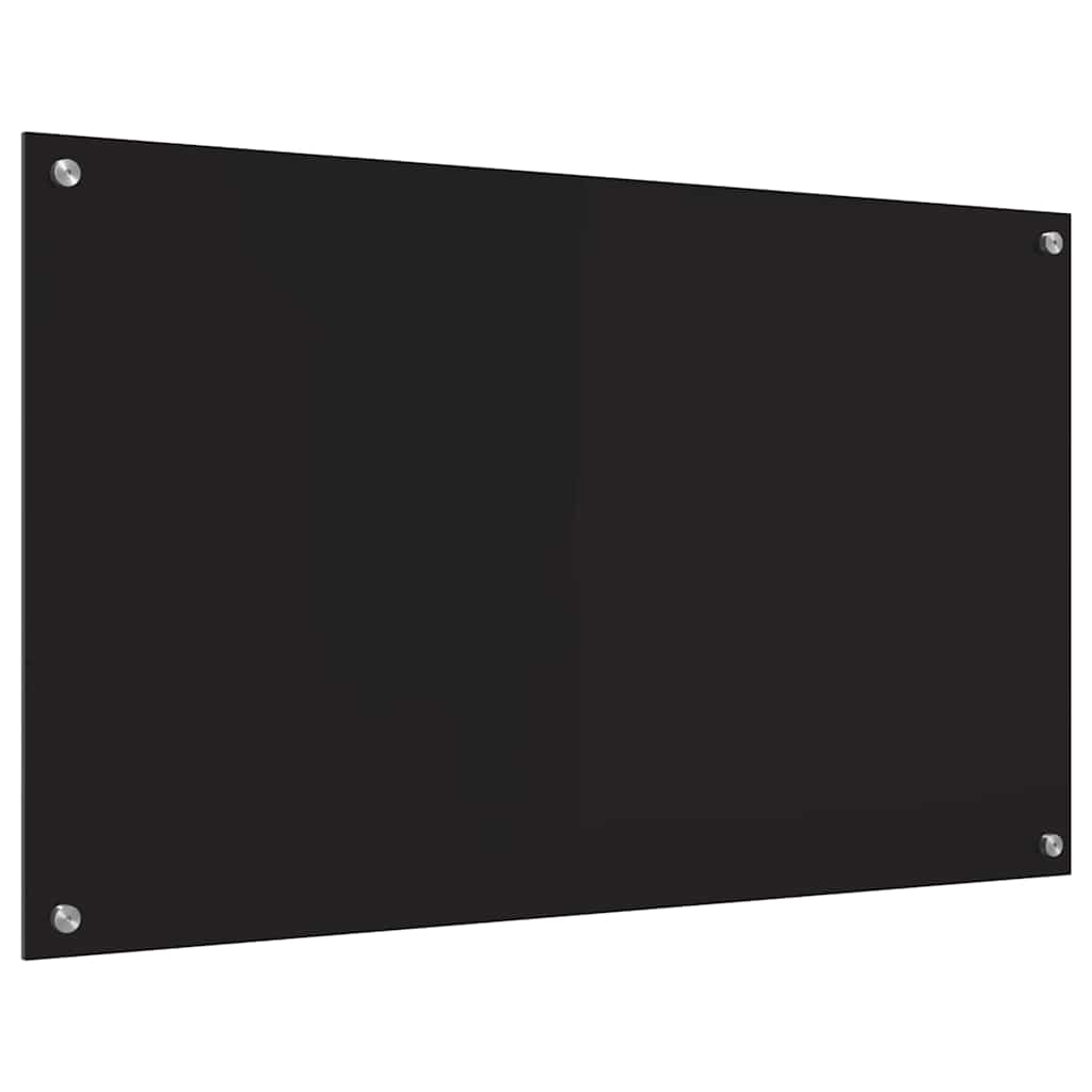 Πλάτη κουζίνας Μαύρο 100 x 60 cm σκληρυμένο γυαλί