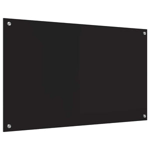 Πλάτη κουζίνας Μαύρο 100 x 60 cm σκληρυμένο γυαλί