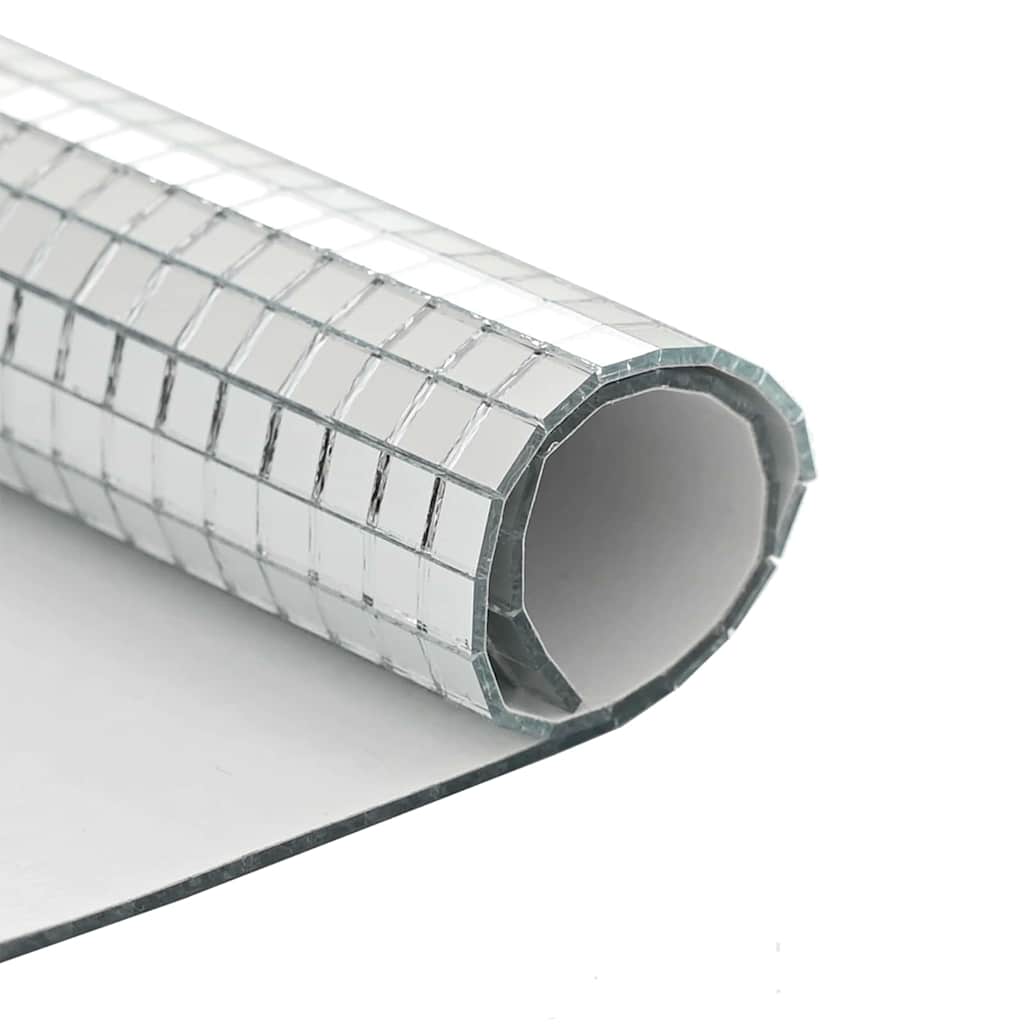 Μωσαϊκό Καθρέπτη Γεωμετρικό 12 pcs Ασημί 30 x 30 cm Γυαλί