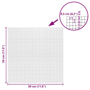 Μωσαϊκό Καθρέπτη Γεωμετρικό 12 τεμ. Ασημί 30 x 30 cm Γυαλί