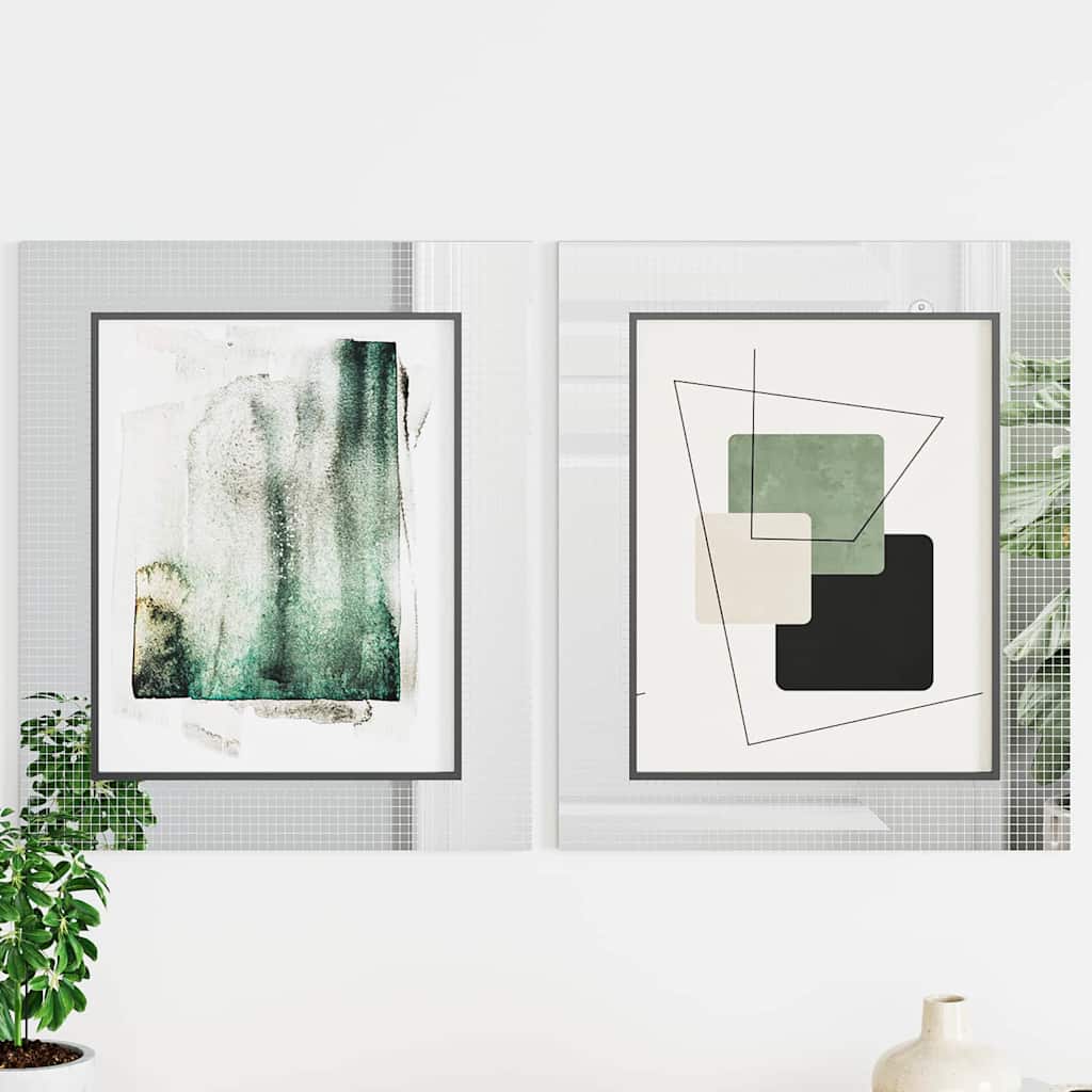 Μωσαϊκό Καθρέπτη Γεωμετρικό 3 pcs Ασημί 100 x 4 εκ. Γυαλί