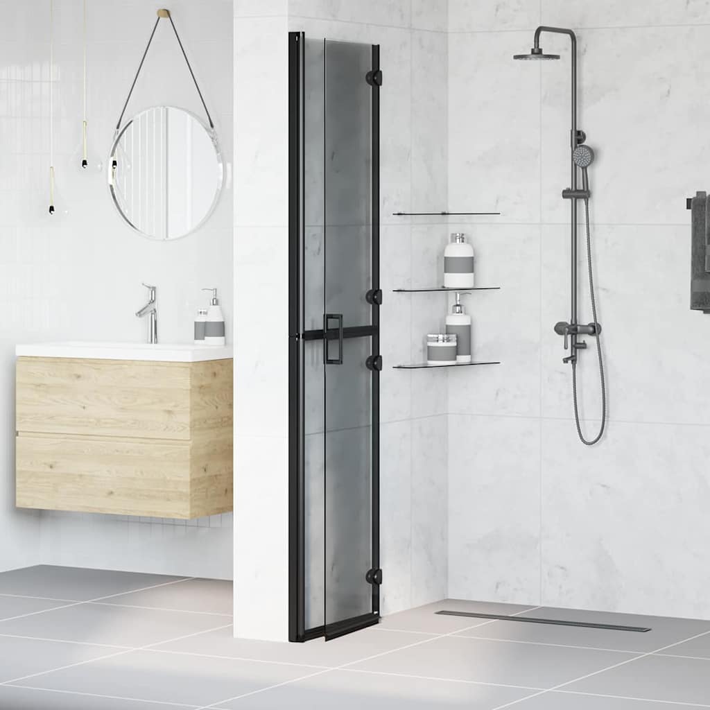 Τοίχος Walk-In Ντους Μαύρο 90 x 6.5 x 190 εκ. - Pakobazaar