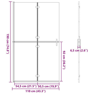 Τοίχος Walk-In Ντους Μαύρο 110 x 6,5 x 190 εκ. - Pakobazaar
