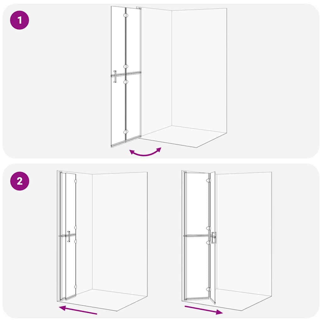 Τοίχος Walk-In Ντους Χρυσό 70 x 6,5 x 190 εκ.