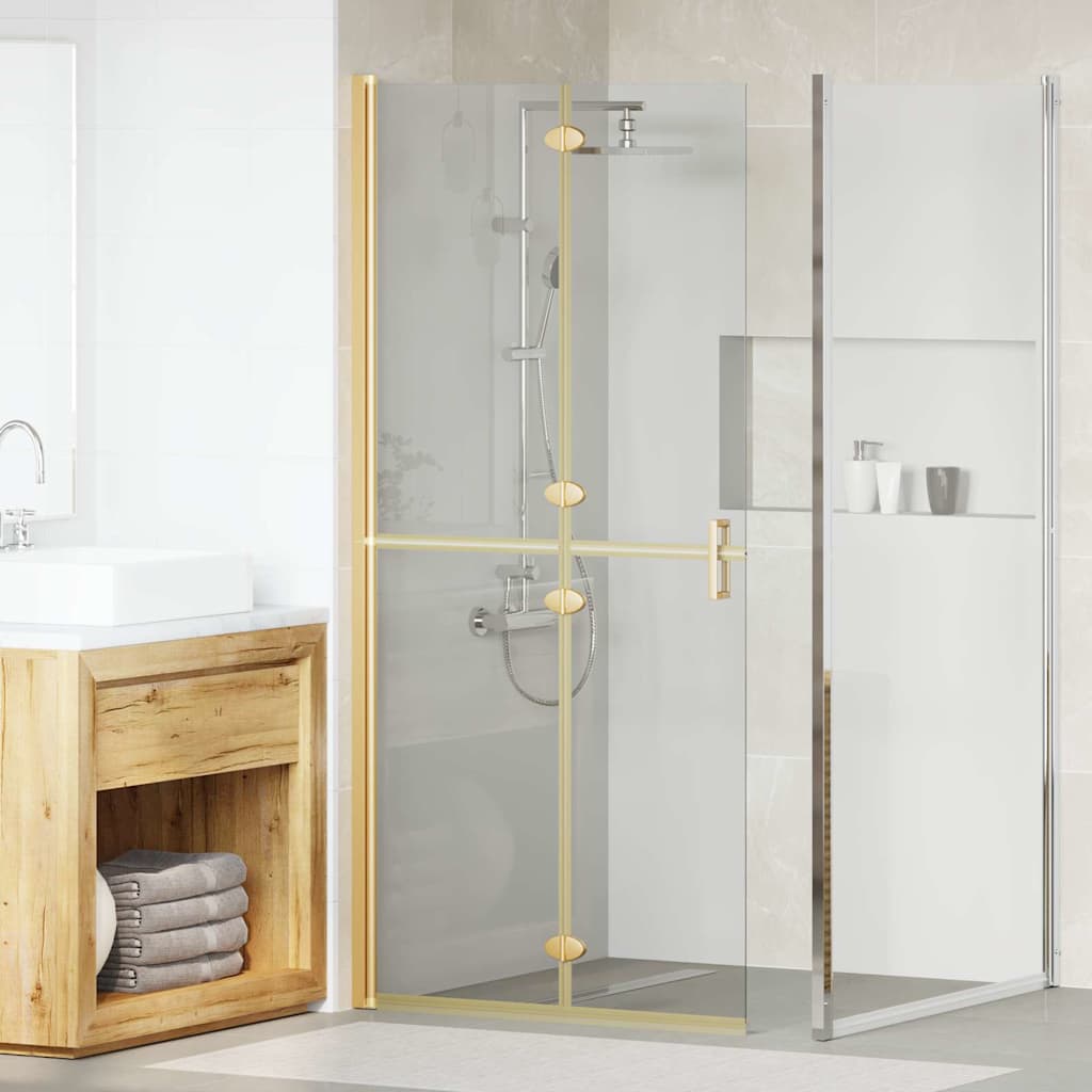 Τοίχος Walk-In Ντους Χρυσό 90 x 6.5 x 190 εκ. - Pakobazaar