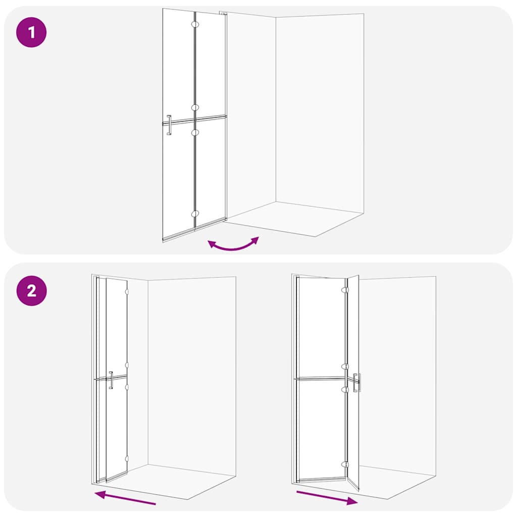 Τοίχος Walk-In Ντους Χρυσό 90 x 6.5 x 190 εκ. - Pakobazaar