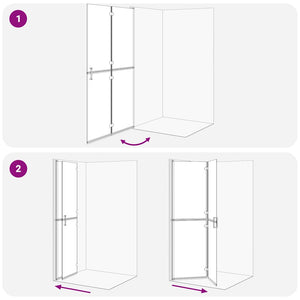 Τοίχος Walk-In Ντους Χρυσό 110 x 6,5 x 190 εκ. - Pakobazaar
