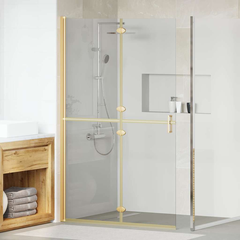 Τοίχος Walk-In Ντους Χρυσό 120 x 6,5 x 190 εκ.