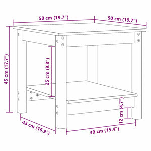 Τραπεζάκι σαλονιού Καφέ κεριού 50 x 50 x 45 cm