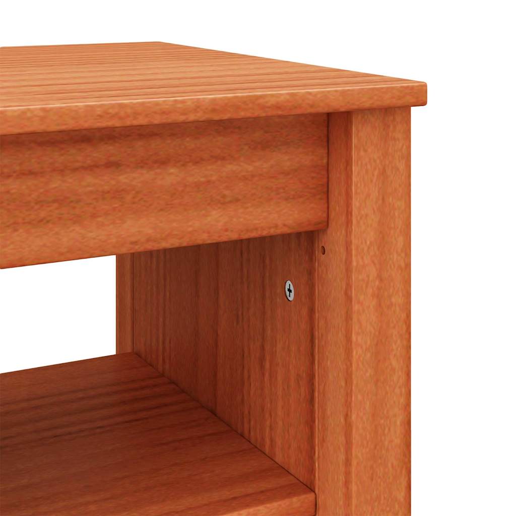 Πάγκος για παπούτσια με ράφι Κερωτό καφέ 160 x 36,5 x 50 εκ.