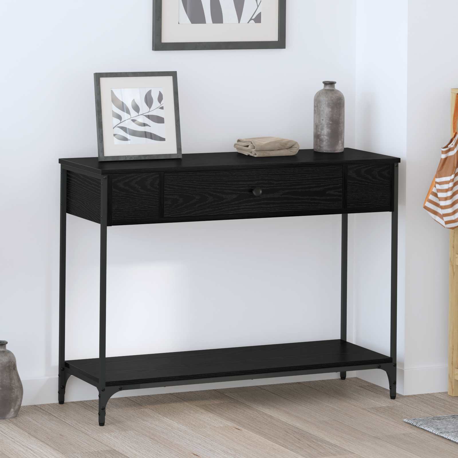 Τραπέζι κονσόλας Άλλο Μαύρη δρυς 100 x 34.5 x 75 εκ. - Pakobazaar