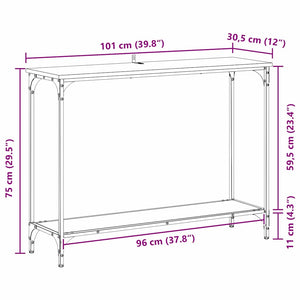 Τραπέζι κονσόλας Παλαιό ξύλο 101 x 30.5 x 75 εκ