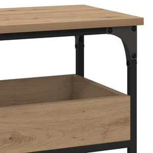 Τραπέζι κονσόλας με ράφι artisan δρυς 100 x 29 x 75 εκ. - Pakobazaar