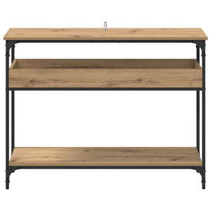 Τραπέζι κονσόλας με ράφι artisan δρυς 100 x 29 x 75 εκ. - Pakobazaar