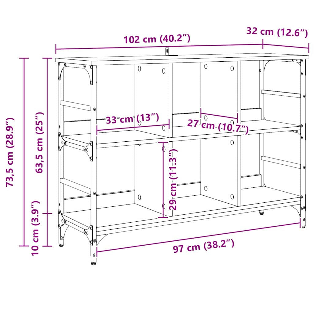 Πλαϊνό γραφείο Artisan Oak 102 x 32 x 73,5 εκ - Pakobazaar