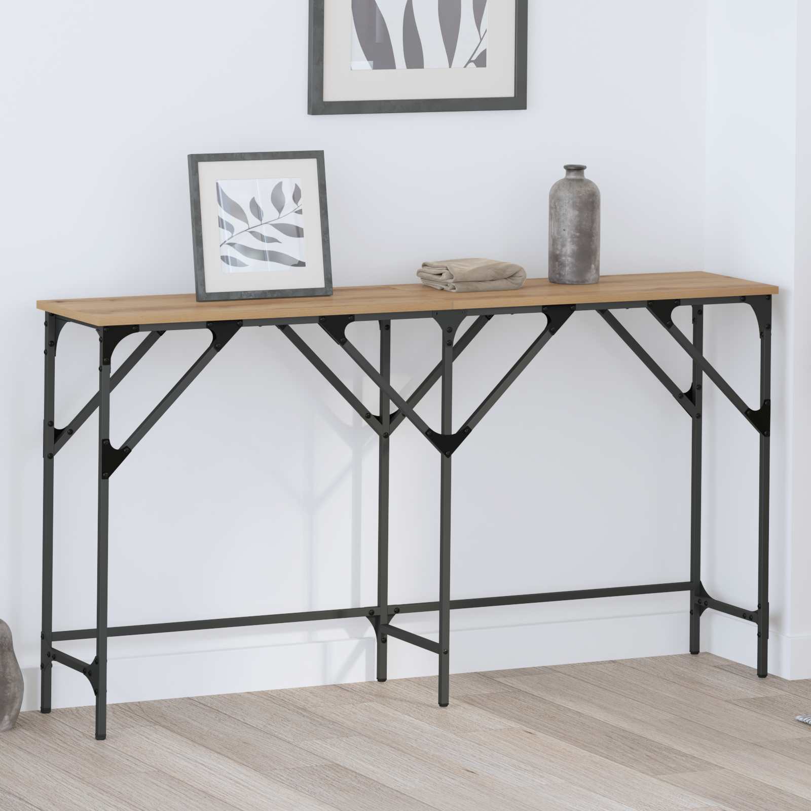 Τραπέζι κονσόλας artisan δρυς 140 x 29 x 75 εκ - Pakobazaar