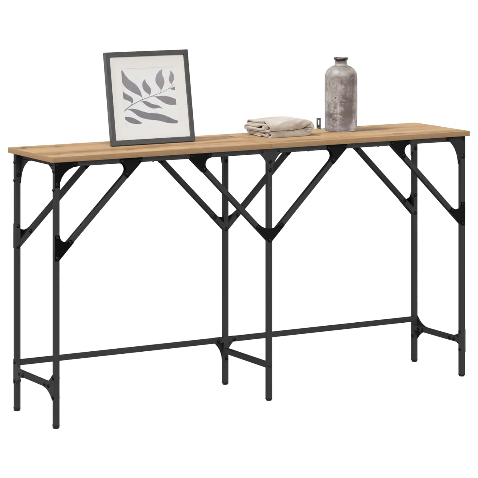 Τραπέζι κονσόλας artisan δρυς 140 x 29 x 75 εκ - Pakobazaar
