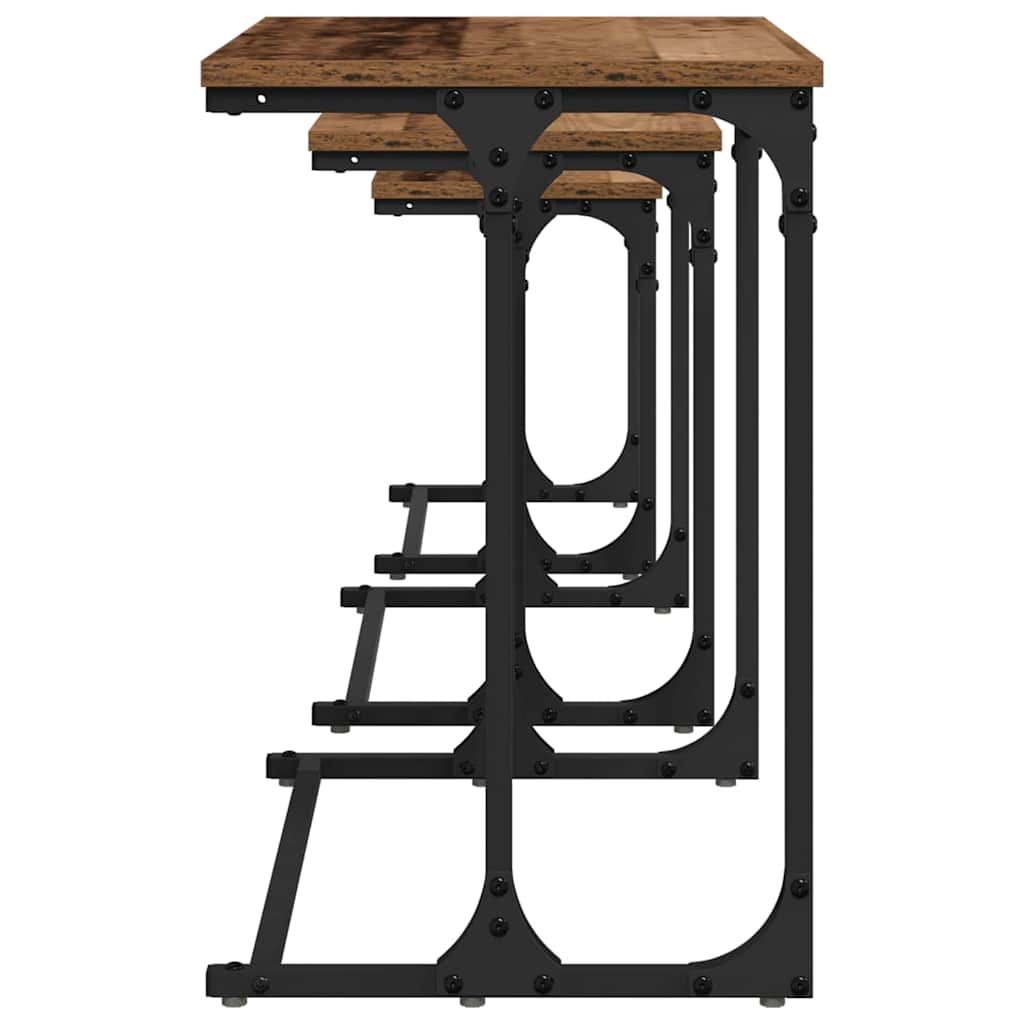 Φωτιστικό Τραπεζάκι 3 pcs Παλαιό ξύλο Επεξεργασμένο ξύλο - Pakobazaar