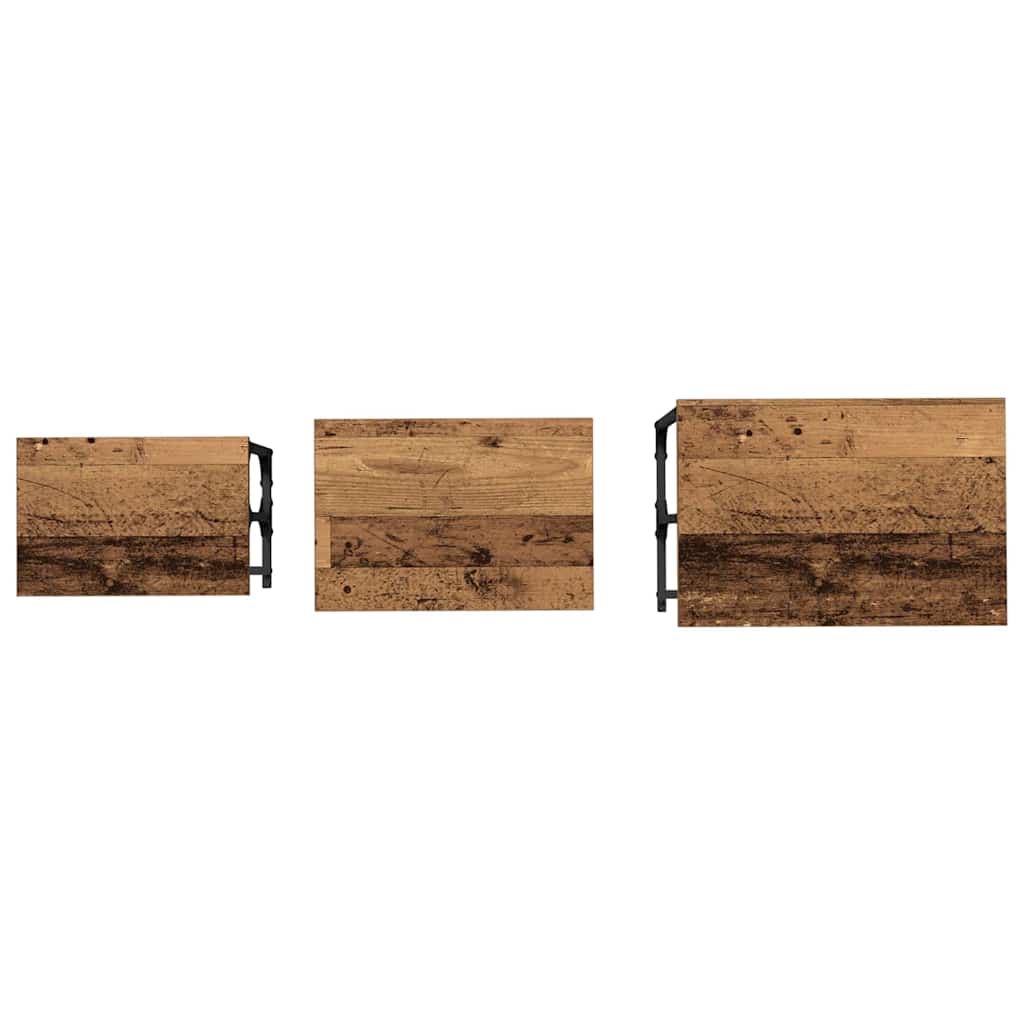 Φωτιστικό Τραπεζάκι 3 pcs Παλαιό ξύλο Επεξεργασμένο ξύλο - Pakobazaar