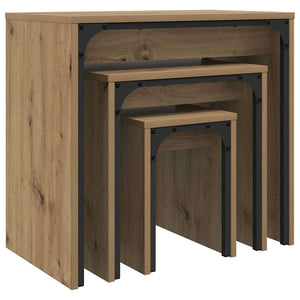 Τραπεζάκι σαλονιού 3 τμχ. Artisan Oak 60 x 35 x 56 εκ.
