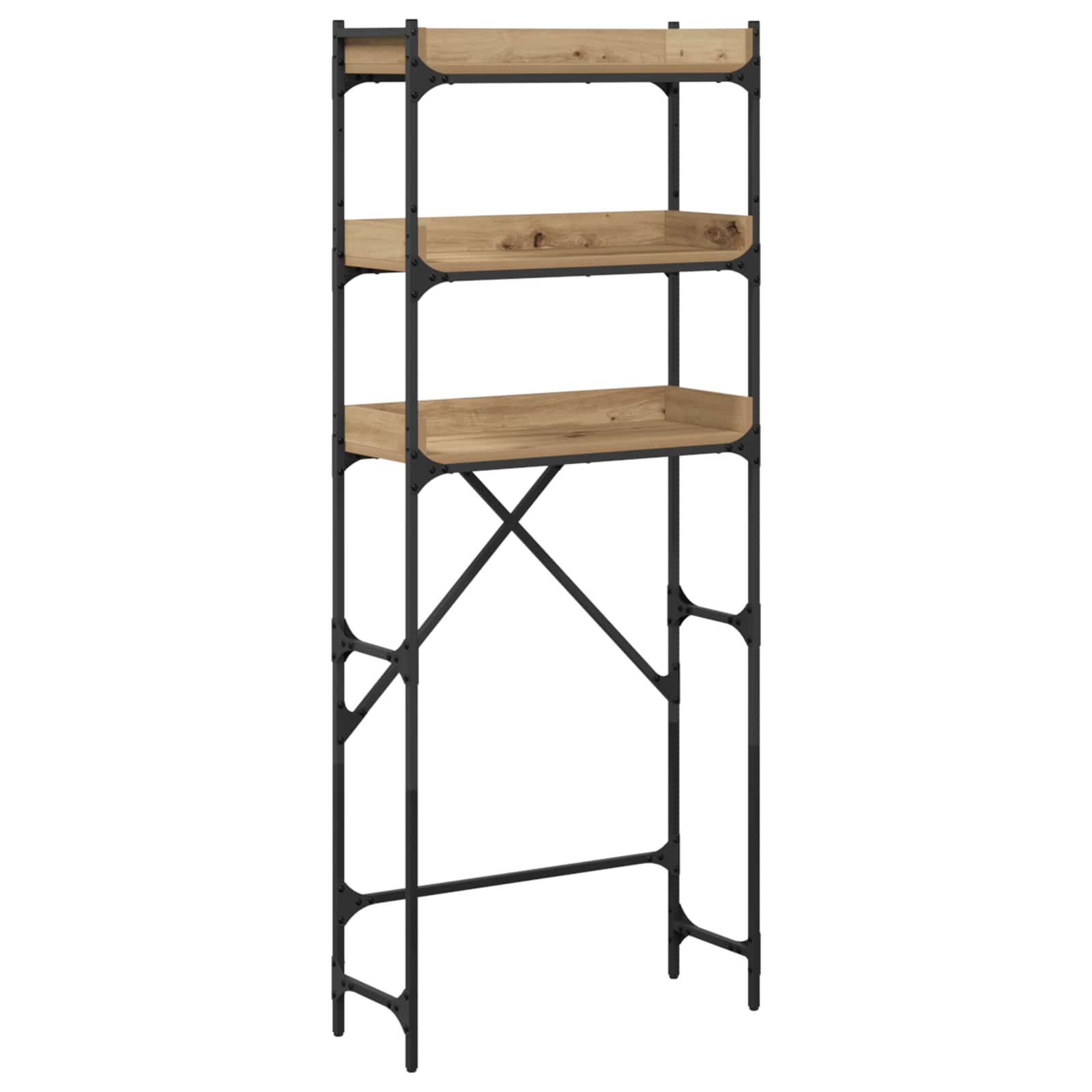 Ράφια πλυντηρίου ρούχων με ράφι Artisan Oak 67 x 25 x 163 εκ. - Pakobazaar