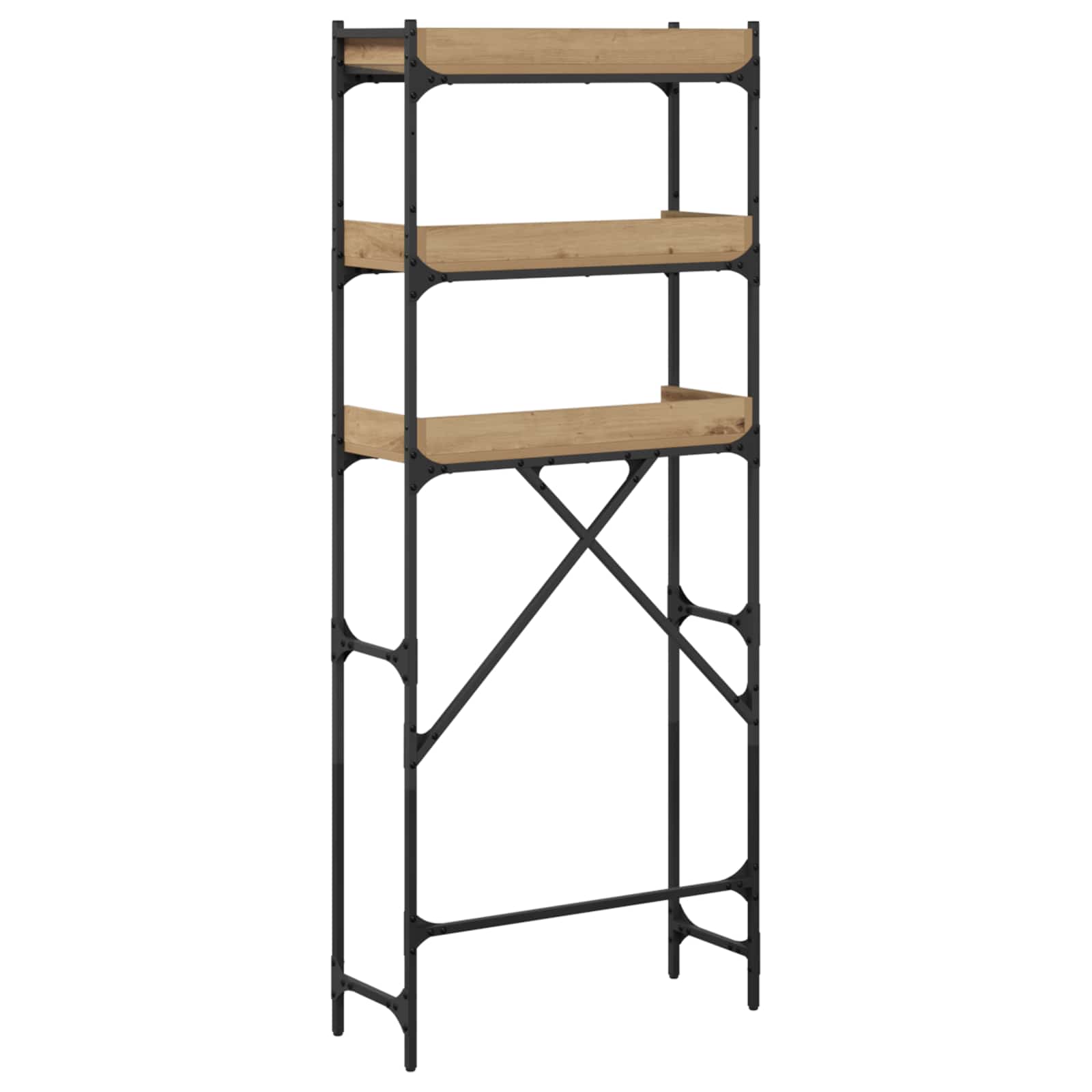 Ράφια πλυντηρίου ρούχων με ράφι Artisan Oak 67 x 25 x 163 εκ. - Pakobazaar