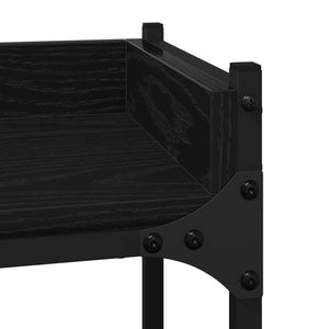 Ράφια πλυντηρίου ρούχων με ράφι Μαύρο 0ak 67 x 25 x 163 εκ. - Pakobazaar