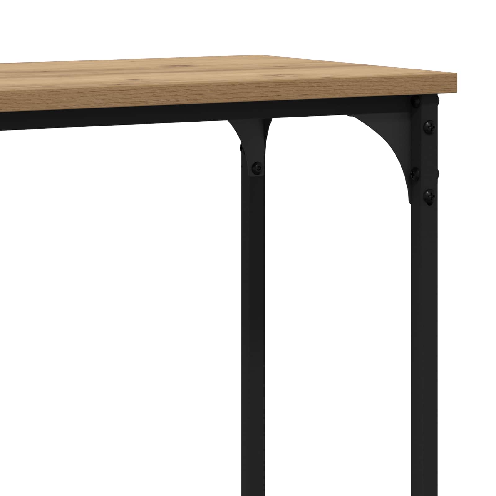 Τραπέζι κονσόλας με ράφι artisan δρυς 160 x 29 x 80 εκ. - Pakobazaar