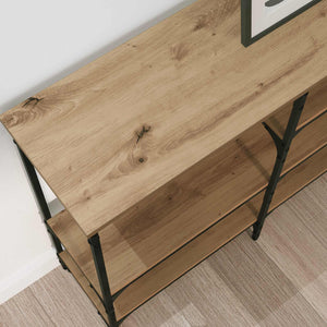 Τραπέζι κονσόλας με ράφι artisan δρυς 160 x 29 x 80 εκ. - Pakobazaar