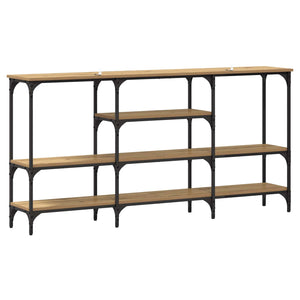 Τραπέζι κονσόλας με ράφι artisan δρυς 160 x 29 x 80 εκ. - Pakobazaar
