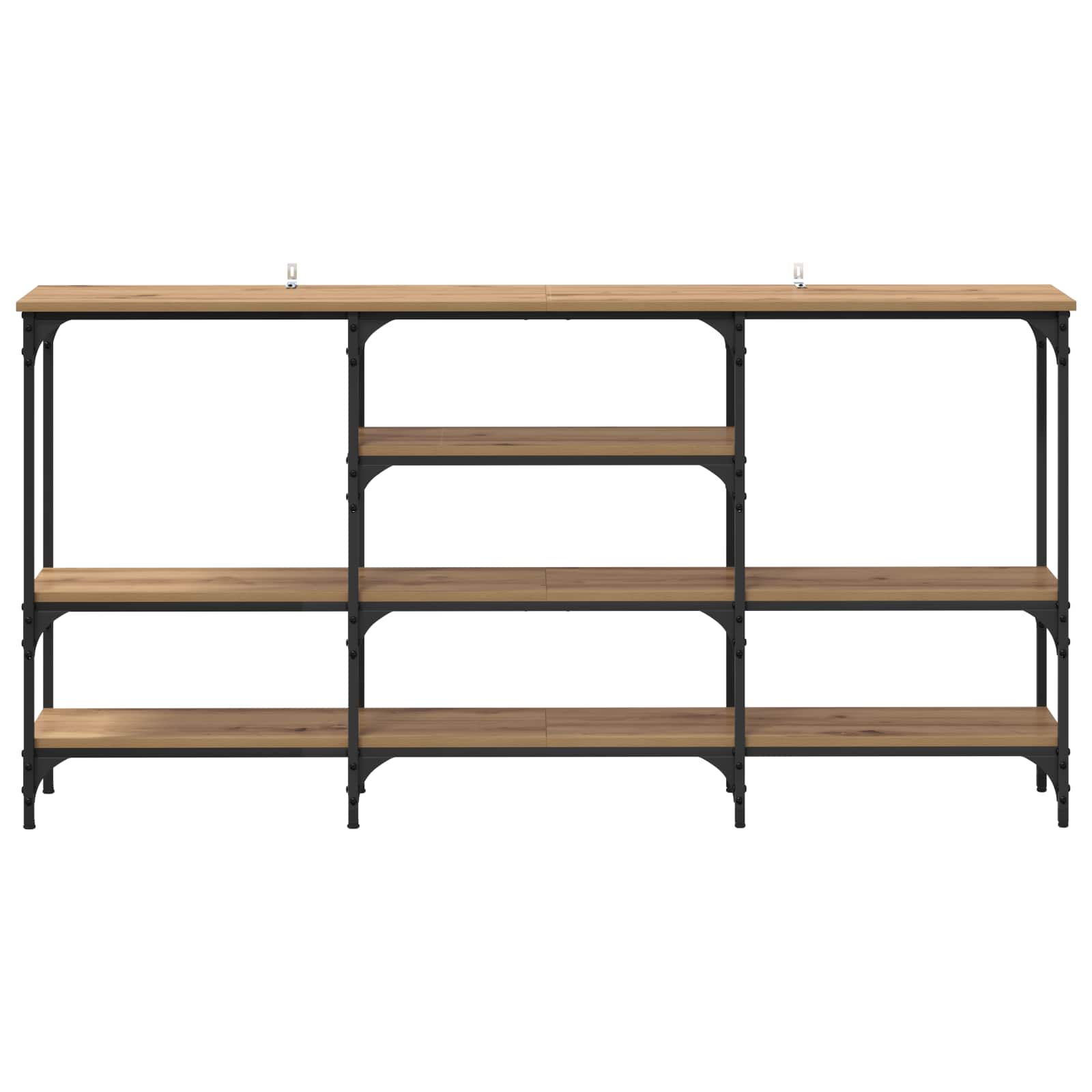 Τραπέζι κονσόλας με ράφι artisan δρυς 160 x 29 x 80 εκ. - Pakobazaar