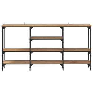 Τραπέζι κονσόλας με ράφι artisan δρυς 160 x 29 x 80 εκ. - Pakobazaar